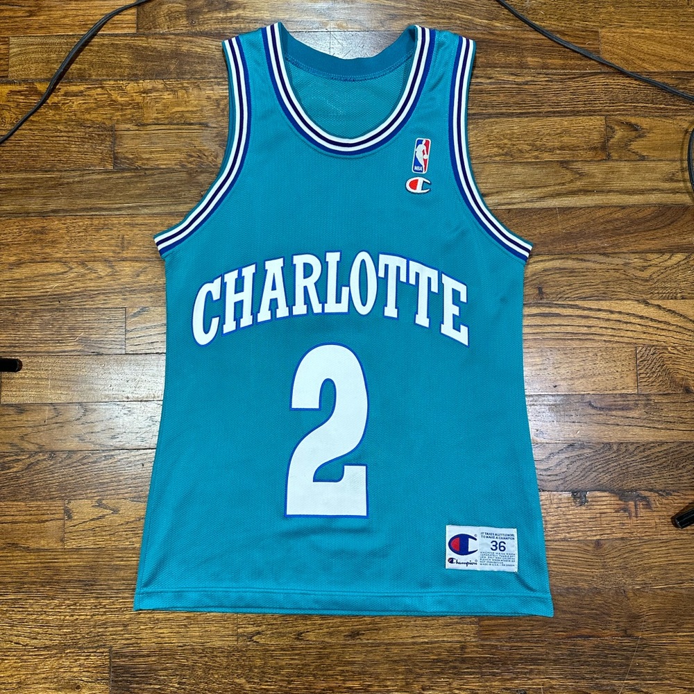 Larry Johnson Charlotte Hornets Champion Jersey